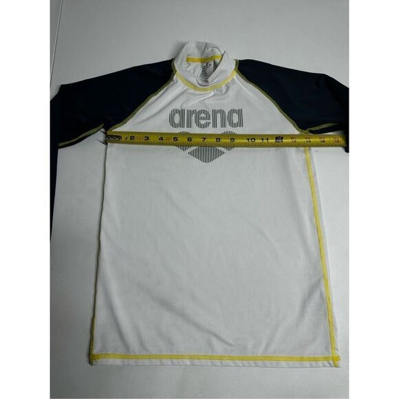 Arena BOYS LONG SLEEVE RASH GUARD UPF 40+ White Gray Size 28 UV protection - Picture 5 of 10